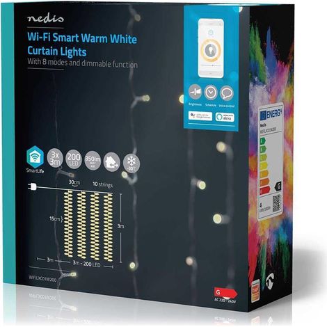 Led Decorativo Smartlife  Cortina  Wi-Fi  Blan