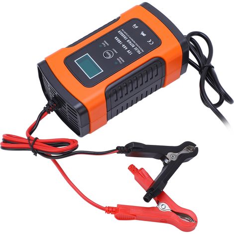 Automatisches 3-Stufen-Smart-Batterieladegerät mit LCD-Display, Multifunktionsladegerät, AC 100–240 V, für Elektrofahrzeuge, EU-Stecker (1/5)