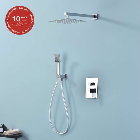 Ensemble de douche encastré mécanique 2 voies SKY BATH chromé Inox S304 série DREAM (1/5)