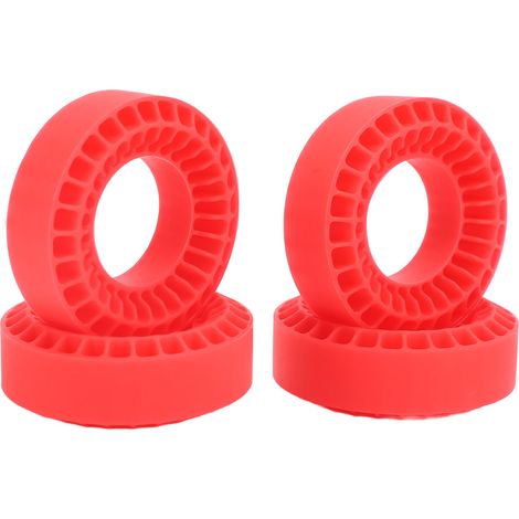 Lot de 4 inserts de roue en silicone pour pneus de 1 pouce (2,54 cm) pour voitures RC crawler 1/10 (rouge). (1/5)