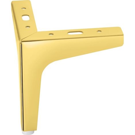 Pata de mueble para cama, sofá, sillón, armario, color dorado H duradero SL027A Anclaje para pata de mueble para cama, sofá, sillón, armario, color dorado 10 cm fuerte loft (1/5)