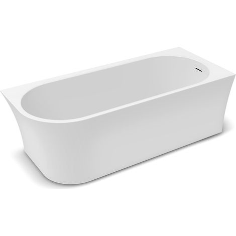 Baignoire – Baignoire d'angle Emma - 170x75x59 cm - Blanc brillant - Gain de place - avec siphon et système Click-Clack - à droite