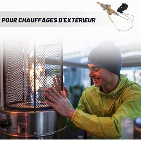 VICASKY Kit Thermocouple Gaz Interrupteur Inclinaison Parasol Chauffant Thermique Accessoire de chauffage extérieur de jardin (1/5)
