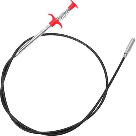 Desatascador de desagües de 2 metros con garras flexibles y varilla de limpieza, apto para cocinas y alcantarillas (juego de 2 piezas). (1/5)