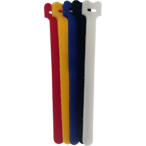 TrendLine Klett-Kabelbinder 12,5 x 180 mm 10 Stück farblich sortiert Klettband (1/2)