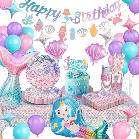 Decoration Anniversaire Sirene, Sirene Vaisselle Anniversaire (1/5)