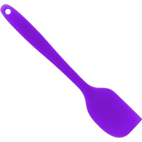 Spatule en silicone, sans BPA et résistante à la chaleur jusqu'à 250 °C, spatule de cuisine antiadhésive en caoutchouc pour cuisiner, pâtisser et mélanger (rouge cerise, spatule en silicone, petite ta (1/5)