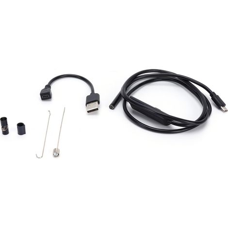 Caméra d'inspection USB HD 5.5mm avec 6 LEDs à luminosité réglable pour tuyauterie industrielle