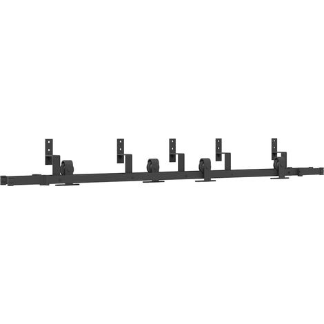 Maison Exclusive - Schiebetürbeschlag-Set 200 cm Stahl Schwarz