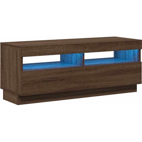 Maison Exclusive - TV-Schrank mit LED-Leuchten Braun Eichen-Optik (1/5)