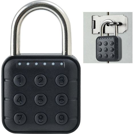Elektronisches 6-stelliges Zahlenschloss für Gepäckstücke, aus robuster Zinklegierung, geeignet für den Innen- und Außenbereich, unterstützt Passworteingabe.