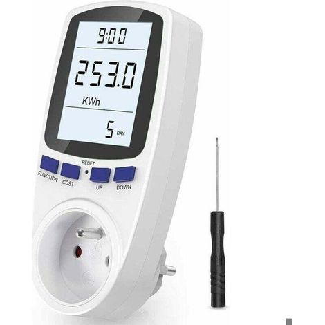 Wattmeter-Steckdose, AC 185 V 264 V, Energiezhler, Stromverbrauchsmesser, Stromverbrauchsmonitor-Steckdose mit LCD-Display (1/5)