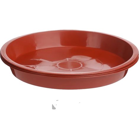 Plato para maceta, diseño duradero, características de ahorro de agua, rojo, 7 pulgadas (1/2)