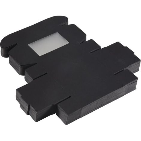 50 PièCes SéRies Mini BoîTes en Papier Kraft avec FenêTre, BoîTe de Friandises pour Savon Fait Maison, Boulangerie (Noir) (1/4)
