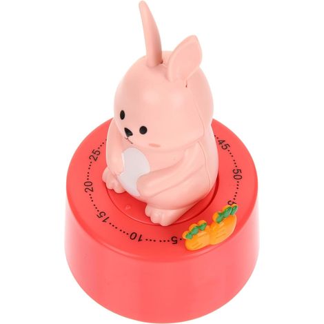 Minuteur Magnétique Cuisine Design Lapin Rouge en Abs Échelle Lisible (1/5)