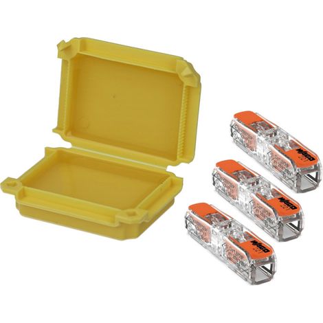 Bis-Electric – Boite de jonction isolante gel IPX8 – 3 bornes Wago 221-2411 – Pour fils rigides ou souples de 0,2 à 4 mm²