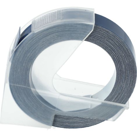 vhbw 3D Embossing Label Tape compatible with Dymo Junior Embosser Home S0717900 Label Printer 3m x 9 mm, White on Blue (1/4)
