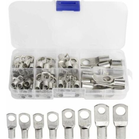 Boulon de cosse électrique SC en cuivre étamé – 60 pièces, compatible sertissage/soudure pour câbles 6 à 25 mm² (1/4)