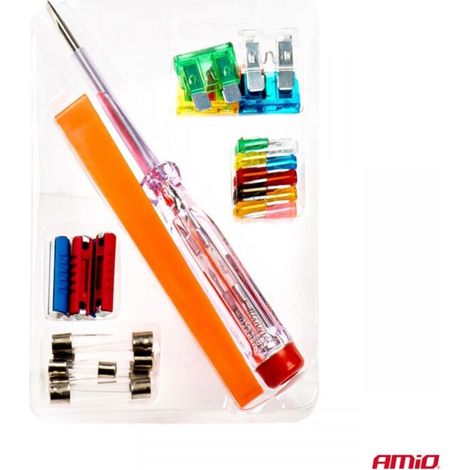 Fusibles, kit de fusibles + pince + testeur AMIO-03036 (1/2)