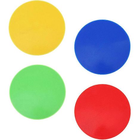 Lot de 12 pastilles rondes colorées pour le sol, idéales pour les salles de classe, l'entraînement sportif et les activités physiques. Matériau PVC, facile à nettoyer. (1/5)