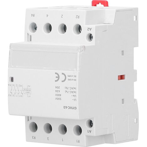 Contacteur modulaire Module électronique portable et durable 50 Hz 4P GYHC‑63 2NO 2NC 230 V (1/5)