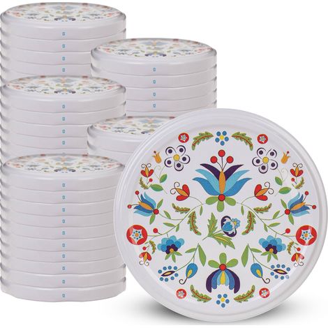KADAX Deckel fi82 50er-Pack Muster Kaschubien Folk