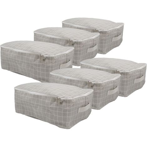 Lot 6 housses de rangement polycoton pool party 43,5 x 34,5 x 17,5 cm (1/5)
