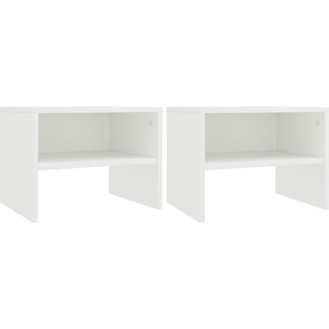 vidaXL Bedside Cabinets 2 pcs White 40x30x30 cm Engineered Wood (1/5)