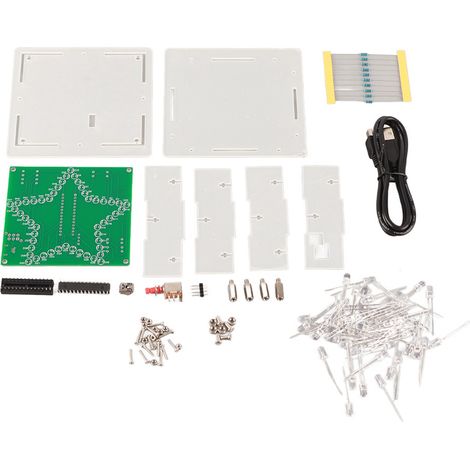 Étoile lumineuse LED multicolore à 5 branches avec microcontrôleur 51 pour décoration DIY (1/5)