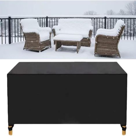 Housse de protection pour mobilier de jardin, nappe d'extérieur 225 x 116 x 82 cm, imperméable, coupe-vent, déperlante, résistante aux UV et indéchirable. Convient pour canapés, chaises, tables, etc. (1/5)