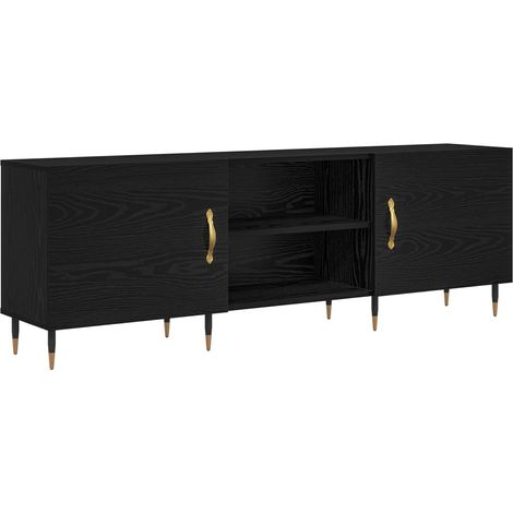Maison Exclusive - Meuble TV Chêne noir 150 x 30 x 50 cm Bois d'ingénierie