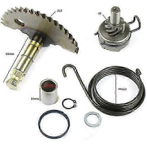 Kit de démarrage au kick complet pour scooter/quad 50CC GY6 139QMB : arbre à engrenages, ressort et pignon. (1/4)