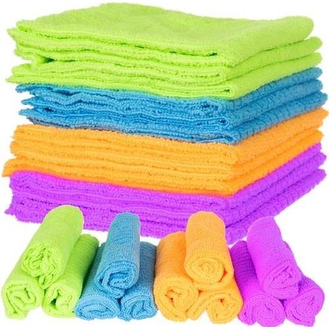 Juego de 12 paños de microfibra suave de 30x30 cm