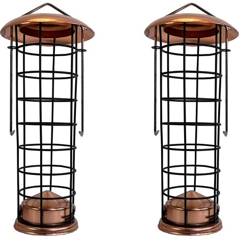 Copper Style Hanging Bird Suet Fat Ball Feeder (Set of 2) (1/5)