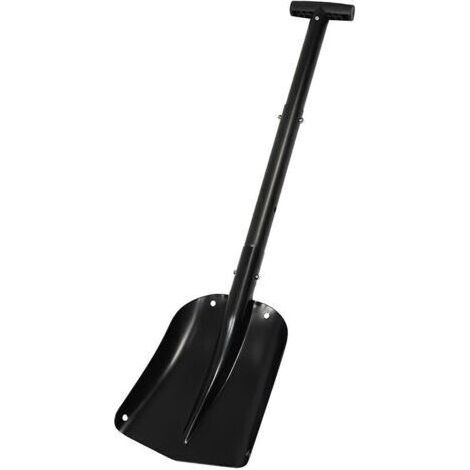 Pelle à Neige Pliable en Alliage d'Aluminium Pelle à Neige Télescopique Neige à Usage Externe pour Voiture Camping Jardin (Noir) (1/4)