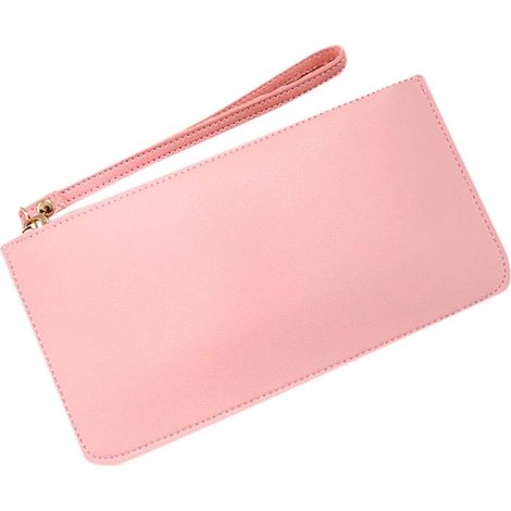 Zipper Retro Cash Clip Sac de rangement Porte-monnaie (Rose), (1/2)