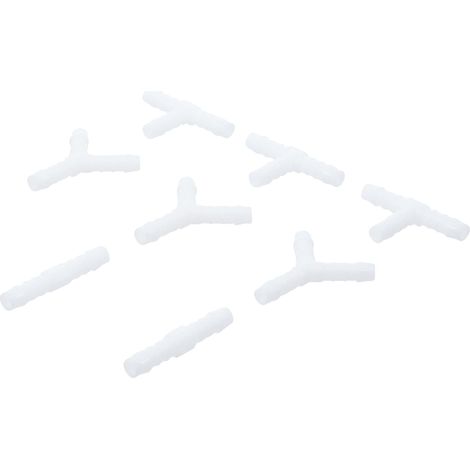 Conectores para mangueras de caucho y plástico  resistente al combustible  8 mm  8 piezas (1/4)