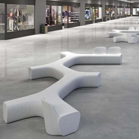 Modulare Polyethylen-Stuhl, modernes Design, für drinnen und draußen, Jetlag C1 - Braun