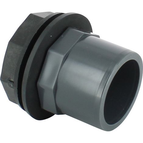 Multicuves – Trop-plein cuve eau 1000L – Sortie PVC 50/63 mm – Entrée filetée mâle 2'' Pas gaz – Perçage 60 mm pour installation facile