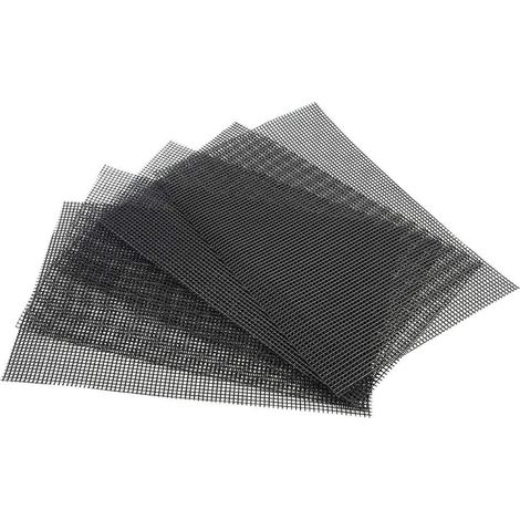 5 Pièces Pad de Pot de Fleur Carré, 30 X 20cm Tapis de Pot de Fleur Jardinage Pot de Fleur en Maille, Noir Pad Trou Maille Tapis Mesh Pad Respirante pour Plantes Jardin, Outillage de Jardin Bonsai (1/5)