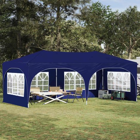 Carpa Plegable para Fiestas 575 x 288 x 245 cm Azul Tela Oxford