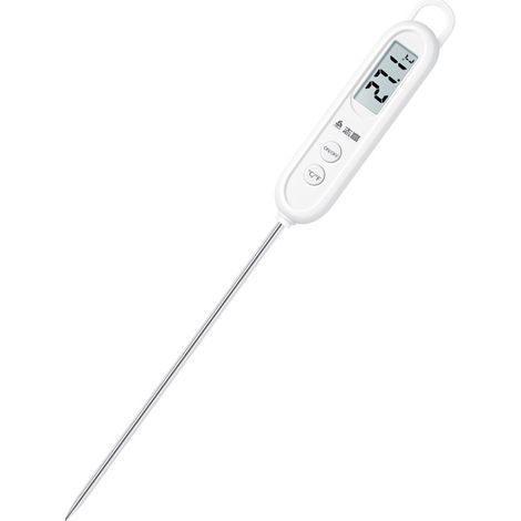 CSPARCV Küchenthermometer, Fleischthermometer, Digitalthermometer mit langer Sonde, Lebensmittelthermometer, Kochthermometer mit LCD-Bildschirm und °F/°C-Taste, für Grill und Gebäck (1/5)