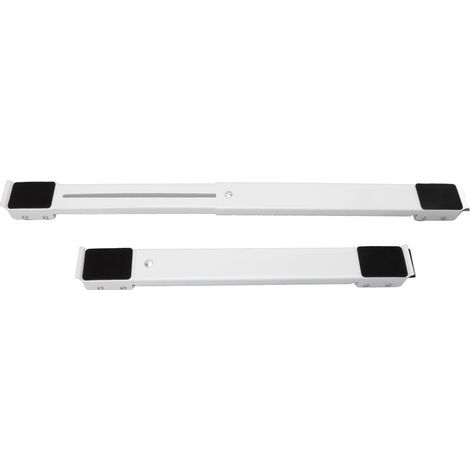 Set mit 2 Stahlrollen, ausziehbarer Unterbau für Waschmaschine, Tragkraft 300 kg, weiß (1/5)