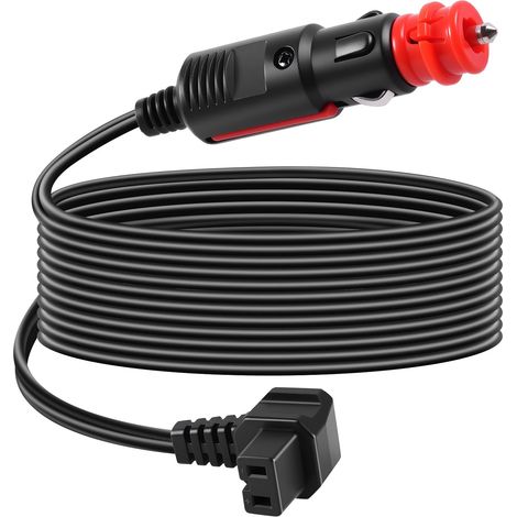 12 V Car Cooler Cable Extension Cable 2 m with 15 A Fuse Compatible with Alcohol ARB ICECO Dometic Setpower Waeco CF Car Fridge (1/5)