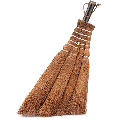 1 Escoba de mano compacta, con cordón para colgar, para limpiar escritorios y esquinas. (1/5)