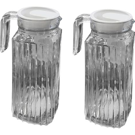 2 Stück Glas Kühlschrankkrug 1 Liter -MYW53789-2 (1/2)