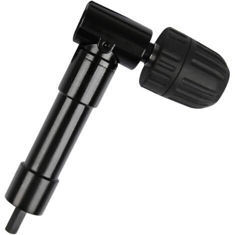 90° Self-Tightening Right Angle Chuck, Quick Release Drill Elbow Chuck Screwdriver Bit Angle Drive Chuck Drill Adapter Right Angle Drive for Drill (1/5)