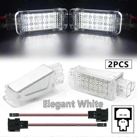 Éclairage LED pour plancher, coffre, boîte à gants, compatible avec Skoda Octavia 1Z 5E, Fabia, Superb, Rapid, Yeti, Kamiq, Scala, Citigo et Roomste. Couleur : Blanc brillant (2 unités). (1/4)