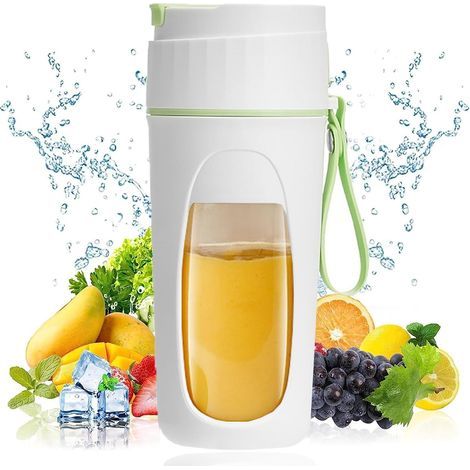 Mixeur Portable, Blender Smoothie de 300 ML, Mini Mixeur, USB Mixeur Jus de Fruit, Machine a Smoothie Avec 8 Lames en Acier Inoxydable, Petit Appareil à Smoothie pour Les Voyages, à Domicile (1/5)