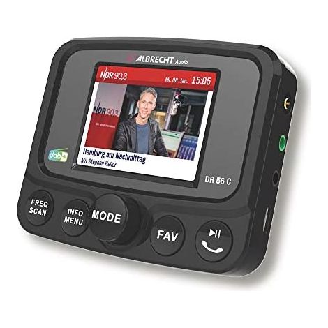 Albrecht DR 56 C Ricevitore DAB+ streaming musica Bluetooth, vivavoce, funzione di ricarica, supporto a ventosa (1/4)